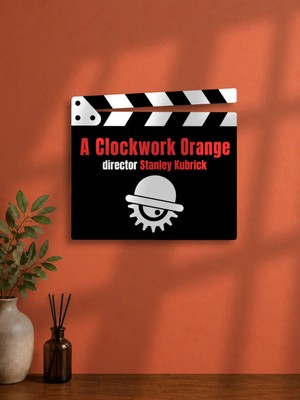 Gişe Arts Duvar Dekoru / Klaket Tablo (Siyah) - A Clockwork Orange (Otomatik Portakal) V2