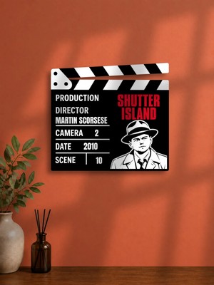 Gişe Arts Duvar Dekoru / Klaket Tablo (Siyah) - Shutter Island (Zindan Adası)