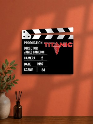 Gişe Arts Duvar Dekoru / Klaket Tablo (Siyah) - Titanik (Titanic)