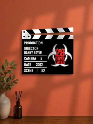 Gişe Arts Duvar Dekoru / Klaket Tablo (Siyah) - 28 Days Later (28 Gün Sonra)
