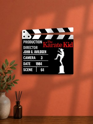 Gişe Arts Duvar Dekoru / Klaket Tablo (Siyah) - The Karate Kid (Karate Kid)