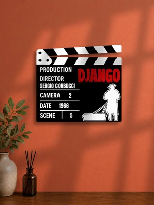 Gişe Arts Duvar Dekoru / Klaket Tablo (Siyah) - Django (Cango'nun Intikamı)