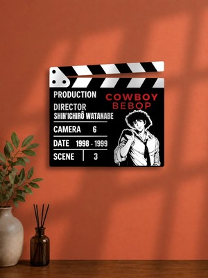 Gişe Arts Duvar Dekoru / Klaket Tablo (Siyah) - Cowboy Bebop