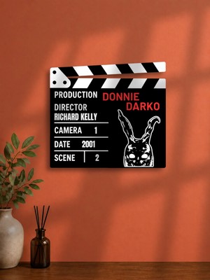Gişe Arts Duvar Dekoru / Klaket Tablo (Siyah) - Donnie Darko