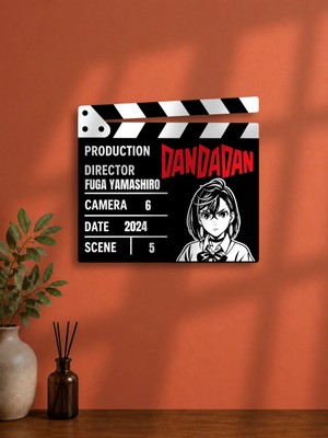 Gişe Arts Duvar Dekoru / Klaket Tablo (Siyah) - Dandadan