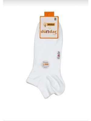 Dündar Unisex Beyaz Modal 3'lü Patik Çorap-Beyaz-36 - 40