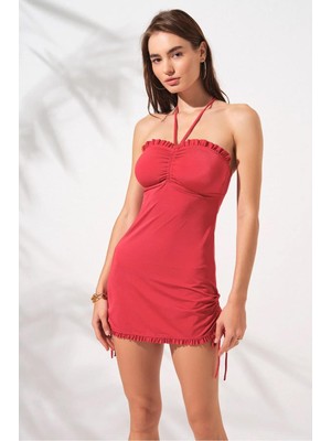 Pierre Cardin 231128 Jersey Fırfırlı Straplez Elbiseli Mayo