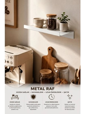 Metal Duvara Monte Raf – Modern ve Dayanıklı Banyo ve Mutfak Düzenleyici Raf
