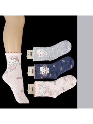 Cg Kids Hello Kitty Desenli Kız Çocuk Çorabı