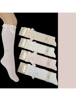 Cg Kids Kudele Fiyonk Tasarım Kız Çocuk Çorap