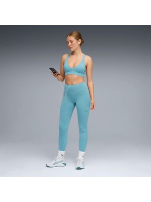 Puma Kadın / Kız Mavi Puma Shapeluxe Plunge Bra - Low Mavi Kadın Sporcu Sütyen