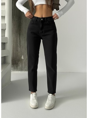 Blue Marlin Yüksek Bel Normal Kalıp Mom Jeans Kadın Kot Pantolon