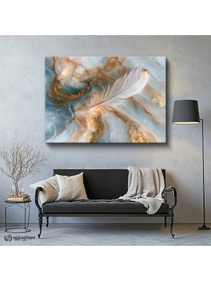 Oppanimor Yatay Kanvas Tablo Tüy Soyut Sanat Tablosu Ev Ofis Duvar Dekoru