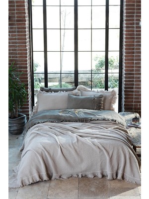 Ecocotton Dina Bej Çift Kişilik %100 Organik Pamuk Pike/yatak Örtüsü