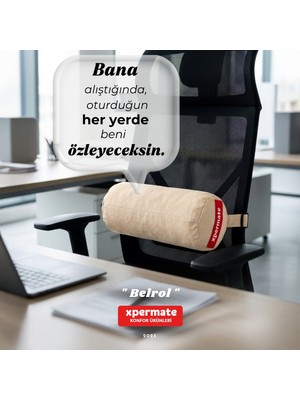 Xpermate Belrol Bel Destek Yastığı Seyahat Sırt Bel Destek Minderi Yıkanabilir Kılıflı