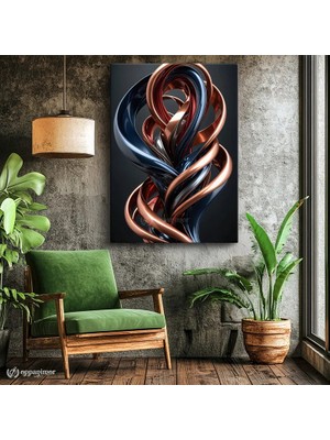 Oppanimor Dikey Kanvas Tablo Soyut Kıvrım Sanat Tablo Ev Ofis Duvar Dekoru