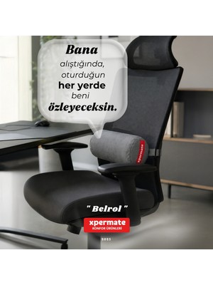 Xpermate Belrol Bel Destek Yastığı Seyahat Sırt Bel Destek Minderi Yıkanabilir Kılıflı