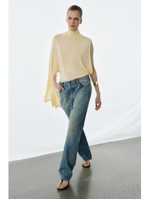 Allbucks Zara, Trf Zw Collection Slim Orta Bel Uzun Bol Paça Jean Pantolon ABZRA00156