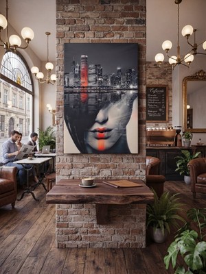 Tablo 60X90 cm Büyük Boy Kafe ve Salon Hediyelik Duvar Aksesuarı