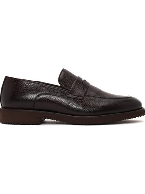 Derimod Erkek Kahverengi Deri Klasik Loafer WM710024DF