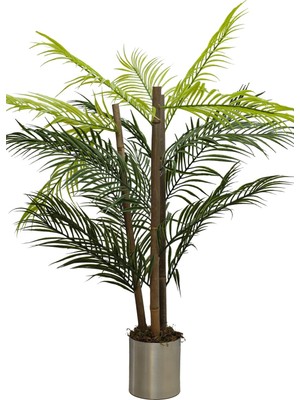 Cihan Çiçekçilik Bambu Çikas 120 Cm Yapay Ağaç 12x12 Metal Saksı