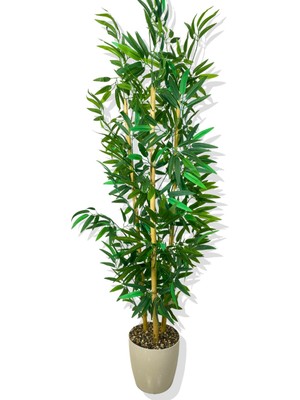 Yapay Yapraklı Bambu Ağacı 3 Bambu'lu 140 cm
