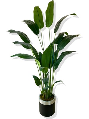 Starliçe 24 Yaprak 190 cm Yapay Ağaç 30X30 Gümüş Kemerli Saksı