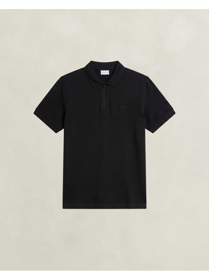 Gant Erkek Siyah Regular Fit Yarım Fermuarlı Polo Yaka T-Shirt 24261118T.5
