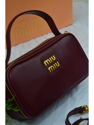 Generic Detaylı Bordo El ve Omuz Çantası
