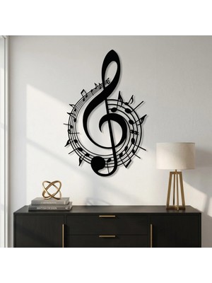 Alpha Metal Design Alpha Metal Desıgn Müzik Notaları Metal Duvar Tablosu