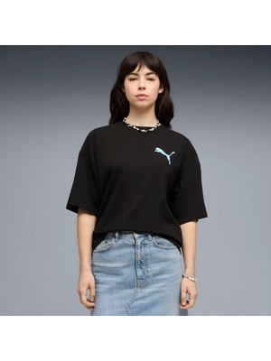 Puma Kadın / Kız Siyah Puma Graphıcs Tee Siyah Kadın T-Shirt