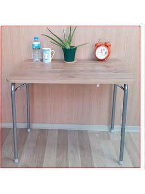 Pratik Katlanır Ayak Mutfak Yemek Masası Balkon Ders Çalışma Piknik Masa 60X80CM Ceviz