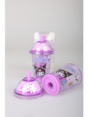 x Dekomus Lisanslı Kuromi Tek Bıçaklı My Mug Boncuklu Kalemtraş Tek Adet
