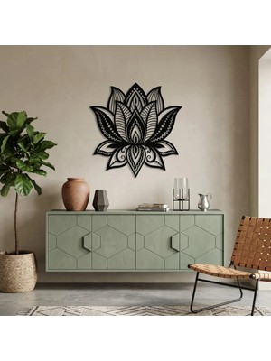 Alpha Metal Design Alpha Metal Desıgn Mandala Lotus Çiçeği Metal Duvar Tablosu