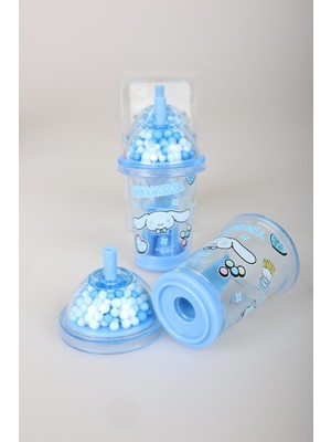 x Dekomus Lisanslı Cinnamoroll Tek Bıçaklı My Mug Boncuklu Kalemtraş Tek Adet