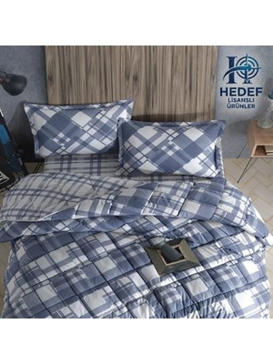 nordqueen Ranforce Uyku Seti Mavi Tek Kişilik %100 Cotton