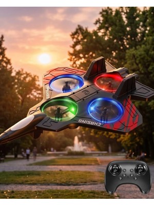 Epilons Uzaktan Kumandalı Drone Uçak LED Işıklı 360 Derece Akrobatik Hareket Özellikli