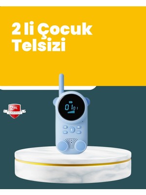 Epilons LCD Ekranlı Çocuk Telsizi – Iki Yönlü Ses, 1-3 Km Çekim Mesafesi