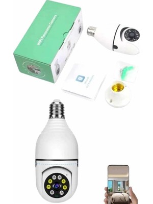 Epilons Güvenlik Kamerası Wi-Fi Özellikli 360 Derece Full Hd 1080P Ampül Kamera