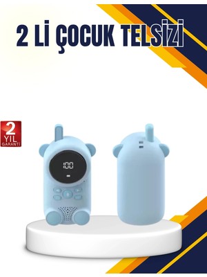 Epilons Çocuk ve Bebek Telsizi – 22 Kanal, Vox Modu, USB Şarjlı, Renkli Ekran