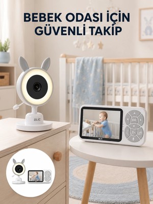 Epilons Karşılıklı Sesli Bebek Kamerası 4x Zoom Sıcaklık Sensörlü Yeni Nesil