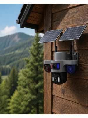 Epilons Güneş Enerjili Arıcı Kamerası 4g Sım Kartlı 9mp 3 Lens Yayla Güvenlik Kamerası 2 Yıl Garantili