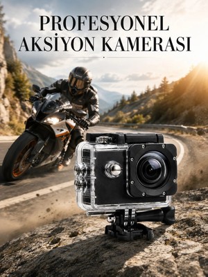 Epilons Profesyonel 4K Aksiyon Kamerası Geniş Açılı Wifi Destekli