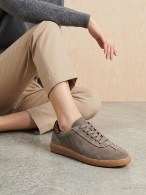 Venüs 2609920K Kadın Hakiki Süet Deri Çizgili Sneaker Ayakkabı