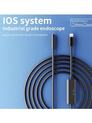 Epilons Vothoon Endoskop Yılan Video Kamera Ios Uyumlu Led’li 10 Metre 7 mm Sert Kablo 2mp Full Hd