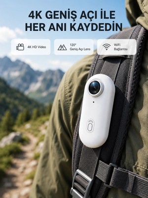 Epilons 4K Full Hd Spor Kamerası 360° Klips ve Wifi Özellikli