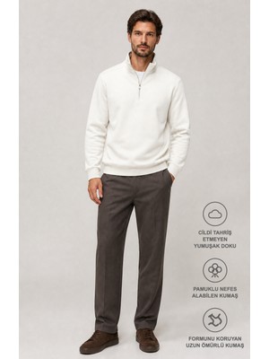 Redline Runi Basic Regular Fit Pamuklu Kışlık Sweatshirt Beyaz