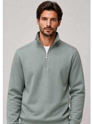 Redline Runi Basic Regular Fit Pamuklu Kışlık Sweatshirt Mint