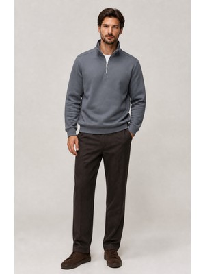 Redline Runi Basic Regular Fit Pamuklu Kışlık Sweatshirt Antrasit