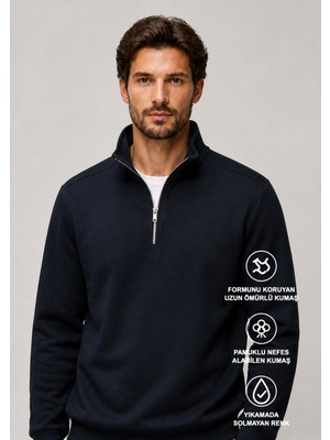 Redline Runi Basic Regular Fit Pamuklu Kışlık Sweatshirt Siyah